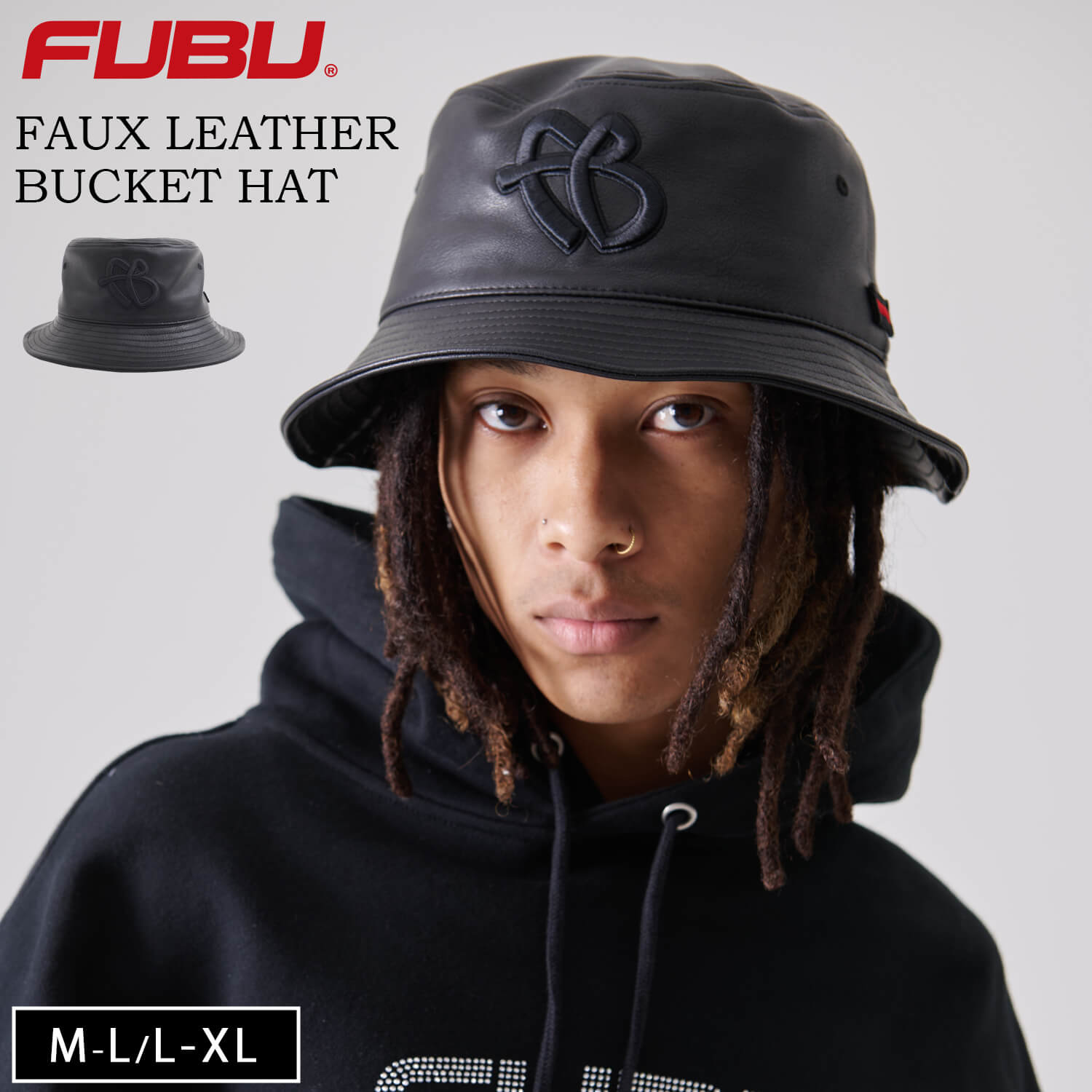 楽天市場】【送料無料】FUBU FAUX LEATHER HAT【BLACK】(フブ