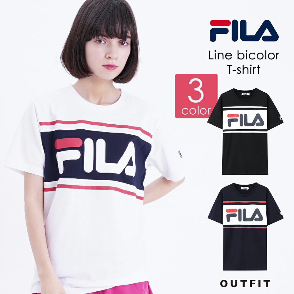 楽天市場 Fila フィラ Tシャツ レディース 半袖 おしゃれ 可愛い 人気 スポーツ ブランド カットソー 女性 トップス シンプル ロゴ 黒 白 紺 青 大人 学生 カジュアル 春 夏 レディースファッション 注目 Outfit Outfit