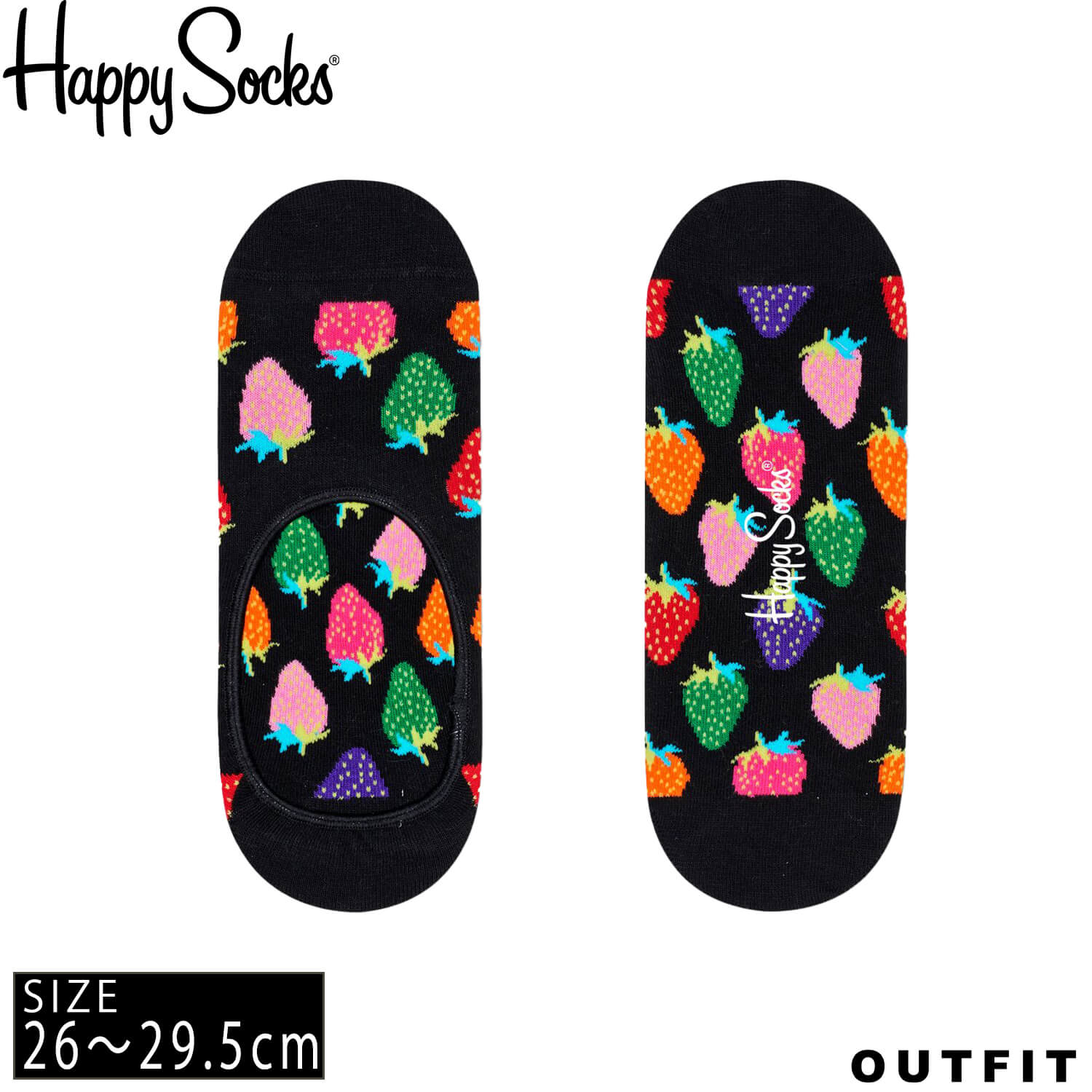 人気商品ランキング Happysocks ハッピーソックス メンズ 靴下 アンクレット丈 スニーカーソックス 総柄 派手 カラフル ソックス ユニセックス 男性 綿混 かわいい おしゃれ ブランド ブランドロゴ 大きいサイズ 切替 いちご デイリー スポーツ プレゼント ギフト Outfit