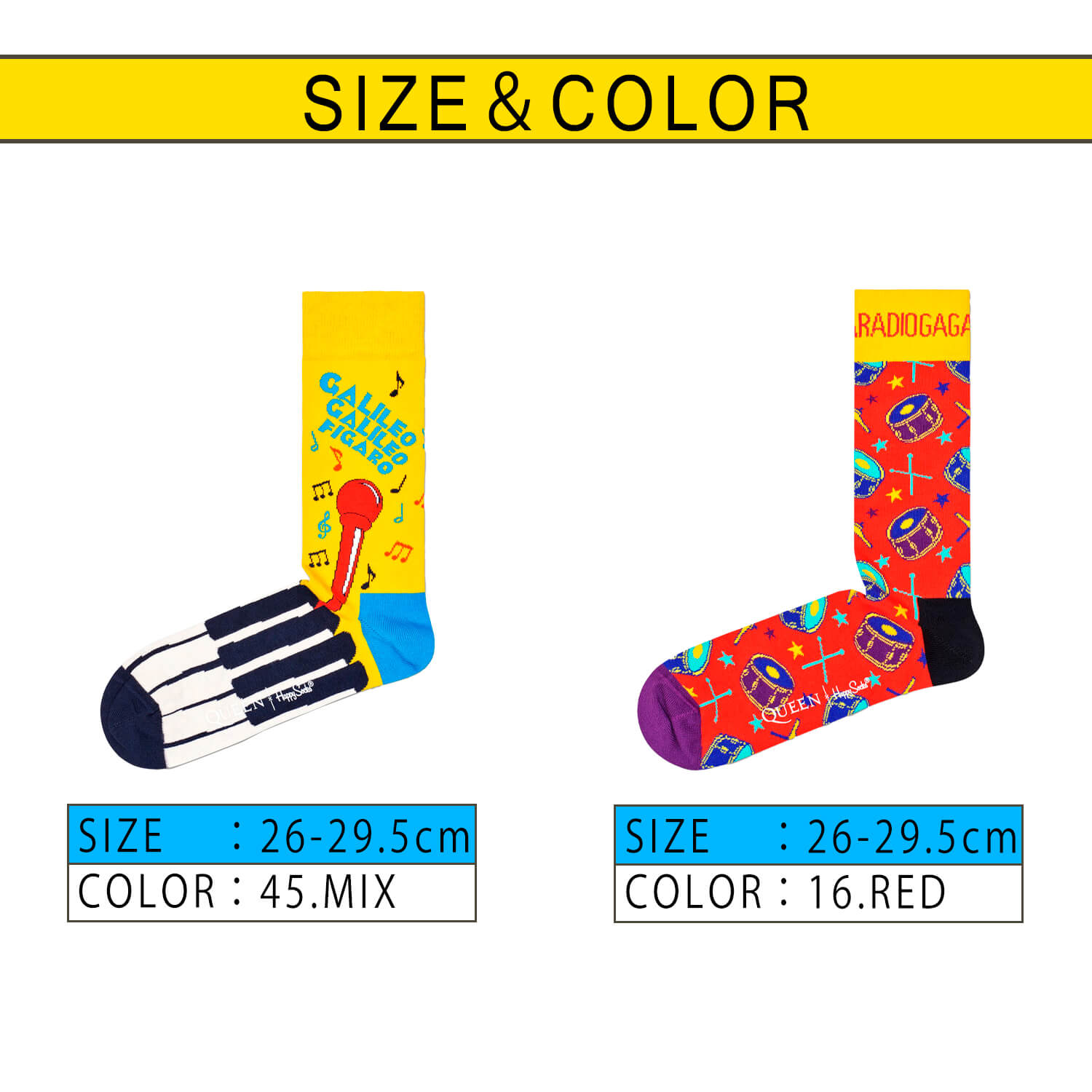 New限定品 Happysocks ハッピーソックス メンズ 靴下 クルー丈 クルーソックス 総柄 派手 カラフル ソックス ユニセックス 男性 紳士 綿混 かわいい おしゃれ ブランド ブランドロゴ 大きいサイズ 楽器 音楽 デイリー スポーツ プレゼント ギフト Outfit Batesmartin Com