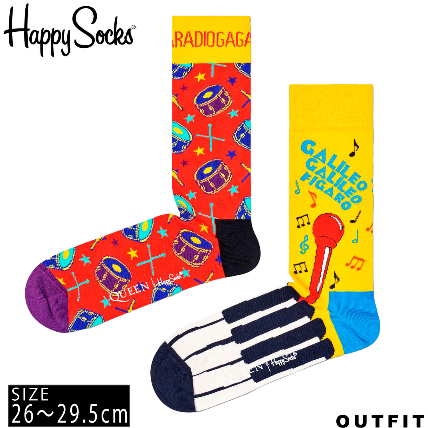 内祝い Happysocks ハッピーソックス メンズ 靴下 クルー丈 クルーソックス 総柄 派手 カラフル ソックス ユニセックス 男性 紳士 綿混 かわいい おしゃれ ブランド ブランドロゴ 大きいサイズ 楽器 音楽 デイリー スポーツ プレゼント ギフト Outfit Hocbongplus Vtc Edu Vn