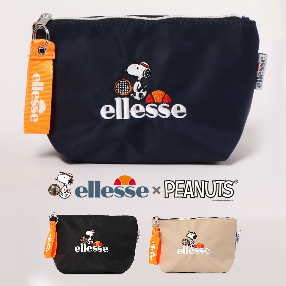 楽天市場 スヌーピー ポーチ ブランド エレッセ ピーナッツ Ellesse Peanuts コラボグッズ ミニポーチ キャラクター オシャレ 小物入れ かわいい 小学生 中学生 高校生 大人 レディース 女の子 女子 化粧ポーチ スポーツブランド 大容量 ポイント消化 Outfit