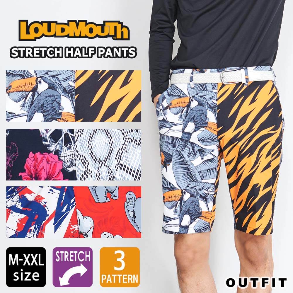 ラウドマウス ハーフパンツ ゴルフウェア LOUDMOUTH LLサイズ www