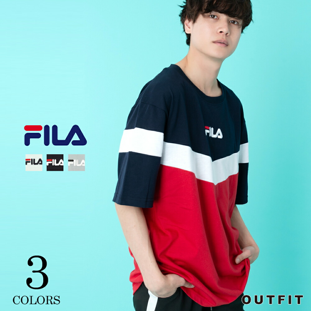 楽天市場 Fila フィラ メンズ 切替tシャツ レディース Tシャツ高校生 中学生 小学生 スポーツブランド 女の子かっこいい かわいい おしゃれ 半袖 切り替え ブランドtシャツ キッズ カジュアル ペア お揃い 実用的 プレゼント Karlas カルラス Outfit