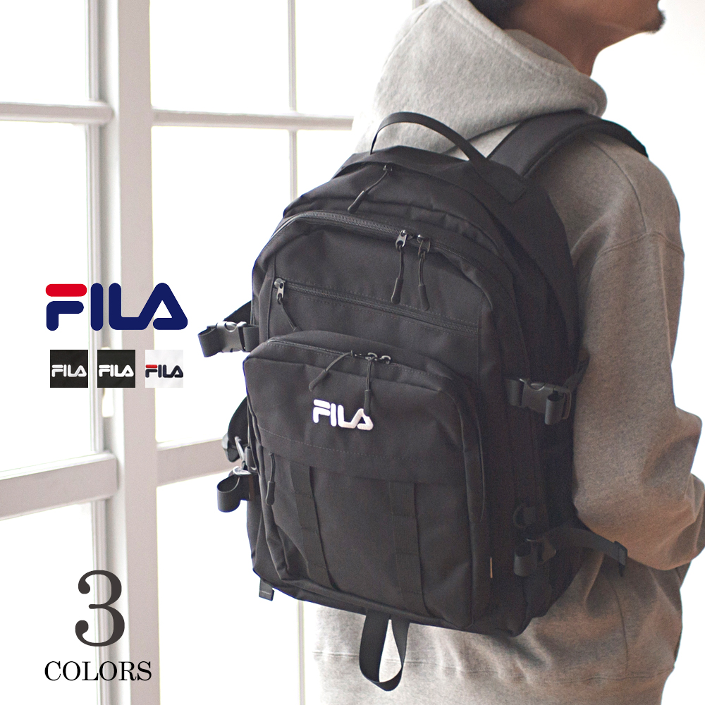 楽天市場 ポイント10倍 Fila フィラ スクールリュック メンズ レディース 通学バッグ 通勤 大容量 高校生 中学生 小学生 スポーツブランド 女の子 かっこいい かわいい おしゃれ バックパック リュックサック キッズ ナイロン 旅行 カジュアル Outfit 実用的 ギフト