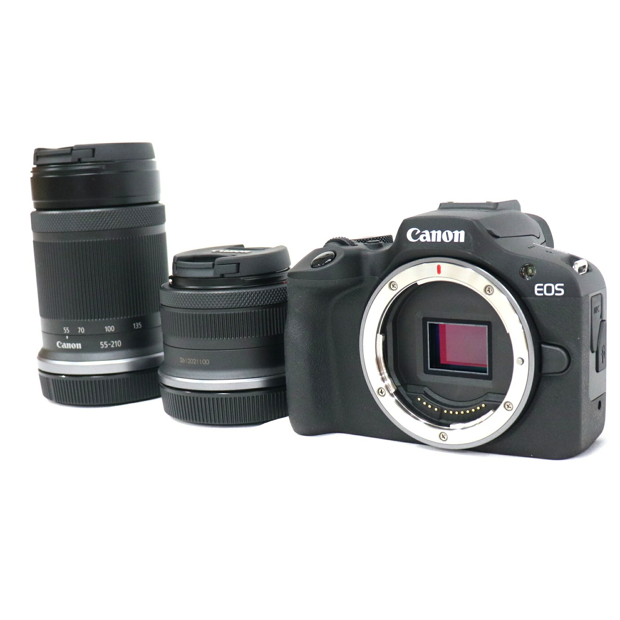 【尖んがり5倍：6月03日22時00分から6月11日01時59分まで】[中古] Canon 銀鏡レスカメラ EOS R100 ダブルズームキット eos-r100-body-bl   [好いたらしい(B)]