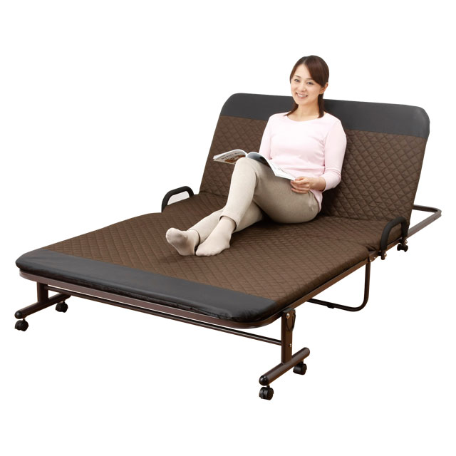 楽天市場】ベッド 折りたたみベッド シングル 収納式 14段階