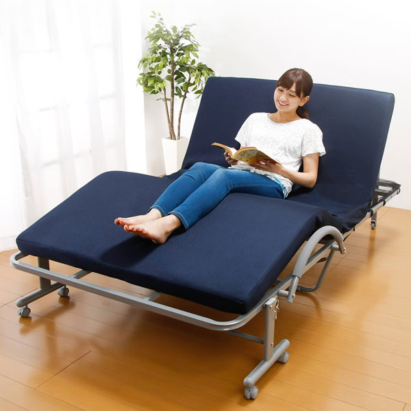 立ち座り楽ちん低反発メッシュ仕様収納式電動リクライニングベッド・セミダブル 楽天市場】ワルツ 立ち座り楽ちん低反発メッシュ仕様収納式電動