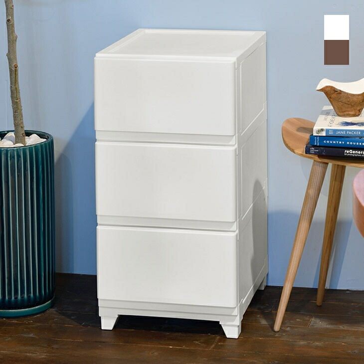 楽天市場】木製チェスト 3段 引き出し タイル付き 完成品 天然木 桐