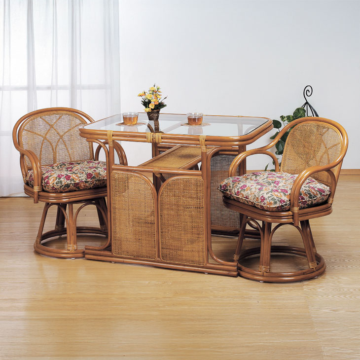 楽天市場】籐 ラタン 籐家具 椅子 テーブル セット 3点セット