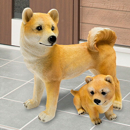 NEW本物そっくりアニマル豆柴置物豆しばグッズガーデンオーナメントガーデニング犬オブジェアニマルオブジェ