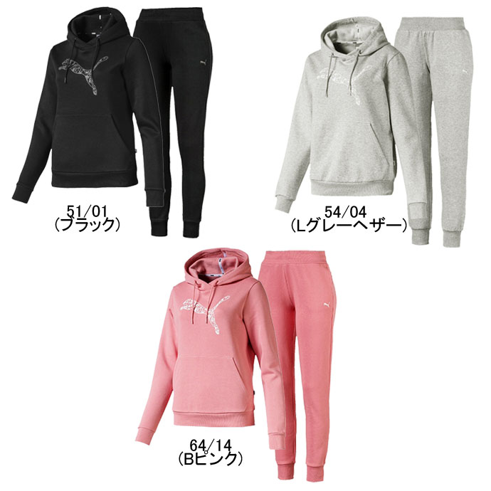 楽天市場 セットアップ プーマ Puma レディース Ka スウェット 上下セット 1911 フーディ スウェットパンツ パンツ 長袖 ビッグロゴ フード付き スポーツウェア パーカー プルオーバー スポーツショップ グラスホッパー