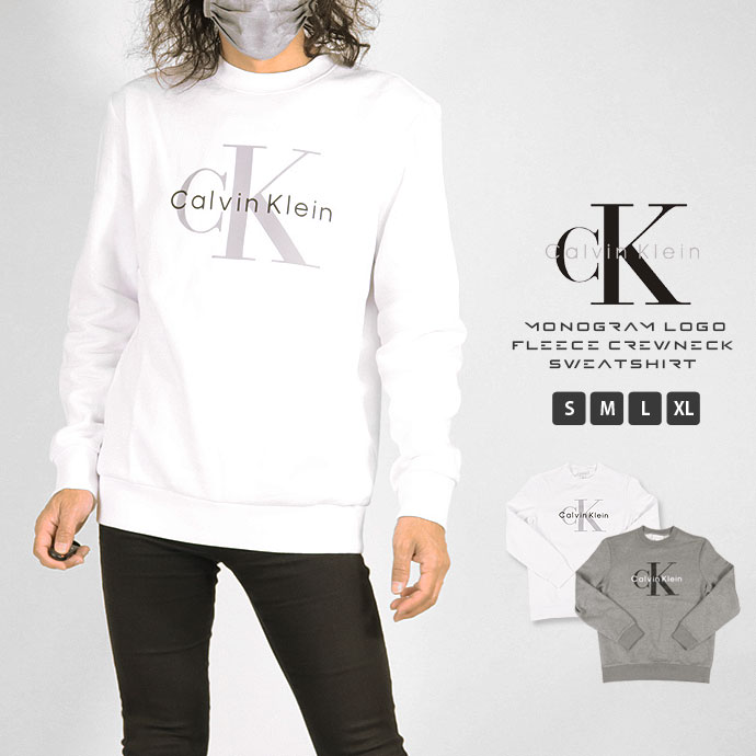 トレーナー カルバンクライン CALVIN KLEIN メンズ 40BM801 Monogram Logo Fleece Crewneck Sweatshirt ブランド コーデ おしゃれ 人気 ストリート 安い かわいい スウェット
