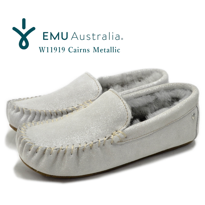 【楽天市場】EMU Australia エミュ エミュー モカシン W11919 Cairns Metallic ケアンズ メタリック
