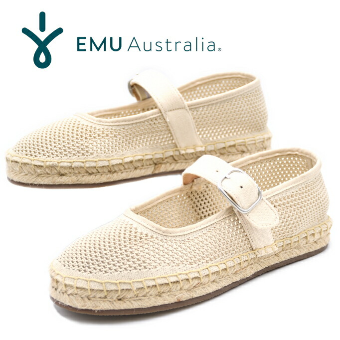 EMU Australia エミュ メリージェーン エスパドリーユ Tess W13275 メッシュ スリッポン ジュート一巻き スニーカー レディース 靴