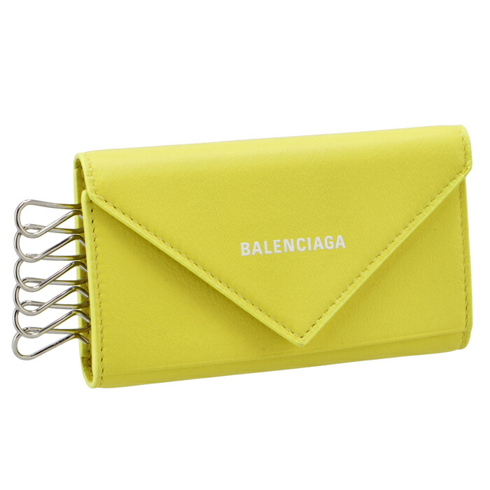 バレンシアガ BALENCIAGA 6連キーケース ペーパー PAPIER ユニセックス イエロー系 499204 18D3N 7495