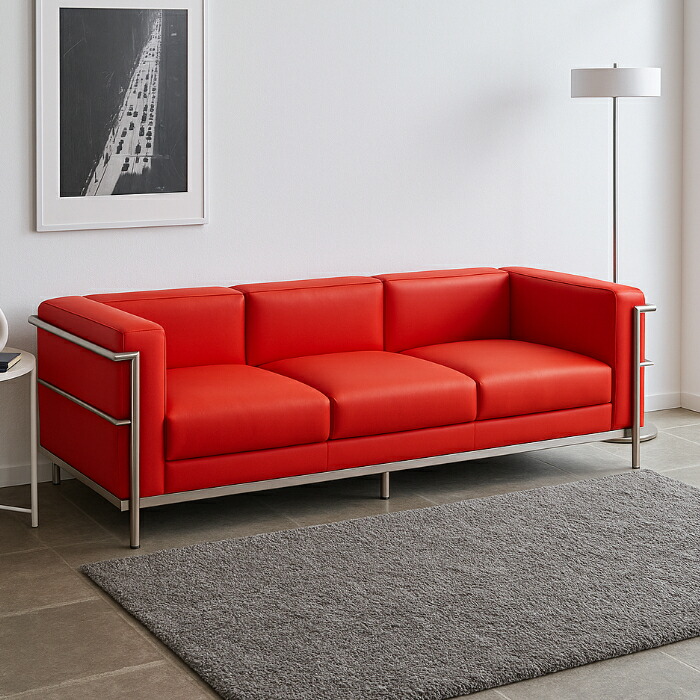 楽天市場】法人宛 送料無料 2人掛けソファー 1脚単品 ル・コルビジェ