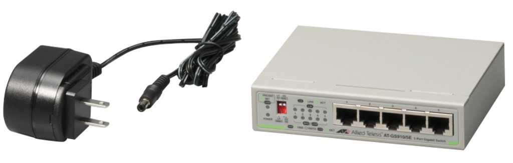 【新品/取寄品/代引不可】AT-GS910/5E-Z5[10/100/1000BASE-Tx5(外部電源)(デリバリースタンダード保守5年付)] 2289RZ5｜ Ｏutlet Ｐlaza