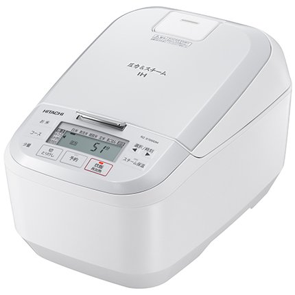 日立 RZ-X100DM-W 圧力&スチーム IH炊飯器 5.5合炊き パールホワイト HITACHI