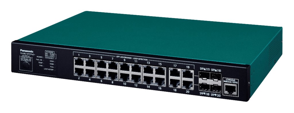 【新品/取寄品】Panasonic FA-ML16TCPoE+ PN231692 緑であること/黒いこと PoE給電スイッチングこしき