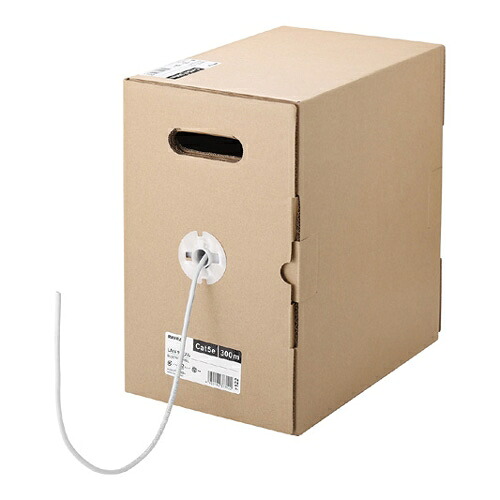 【新品/取寄品/代引不可】Cat5e LANケーブル 300m 単線 ホワイト BL5E3000WH