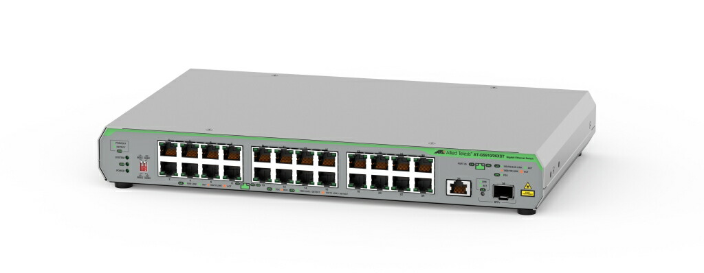 【新品/取寄品/代引不可】AT-GS910/26XST-N5アカデミック[10/100/1000BASE-Tx24、100/1G/2.5G/5G/10GBASE-Tx1、SFP+x1(デリバリースタンダード保守5年付)] 4565RN5