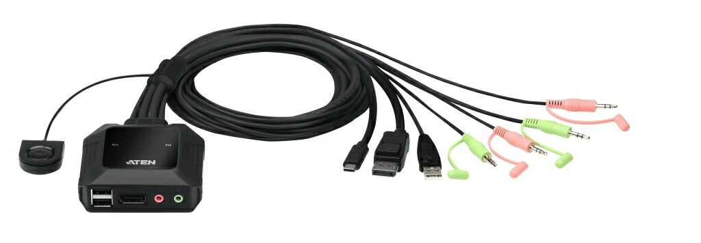 【新品/取寄品/代引不可】2界面 USB-C DisplayPort 変わり種 有線テレビKVM取り替えっこ CS52DP/ATEN