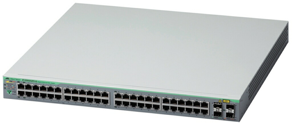 【新品/取寄品/代引不可】AT-GS950/52PS V2[10/100/1000BASE-Tx24(PoE-OUT)、10/100/1000BASE-Tx24、SFPスロットx4] 4630R
