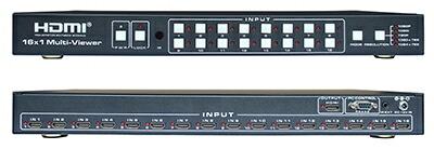 【新品/取寄品/代引不可】16インプット1最終生産物HDMIうつり変わり機 HDSW-1601MV
