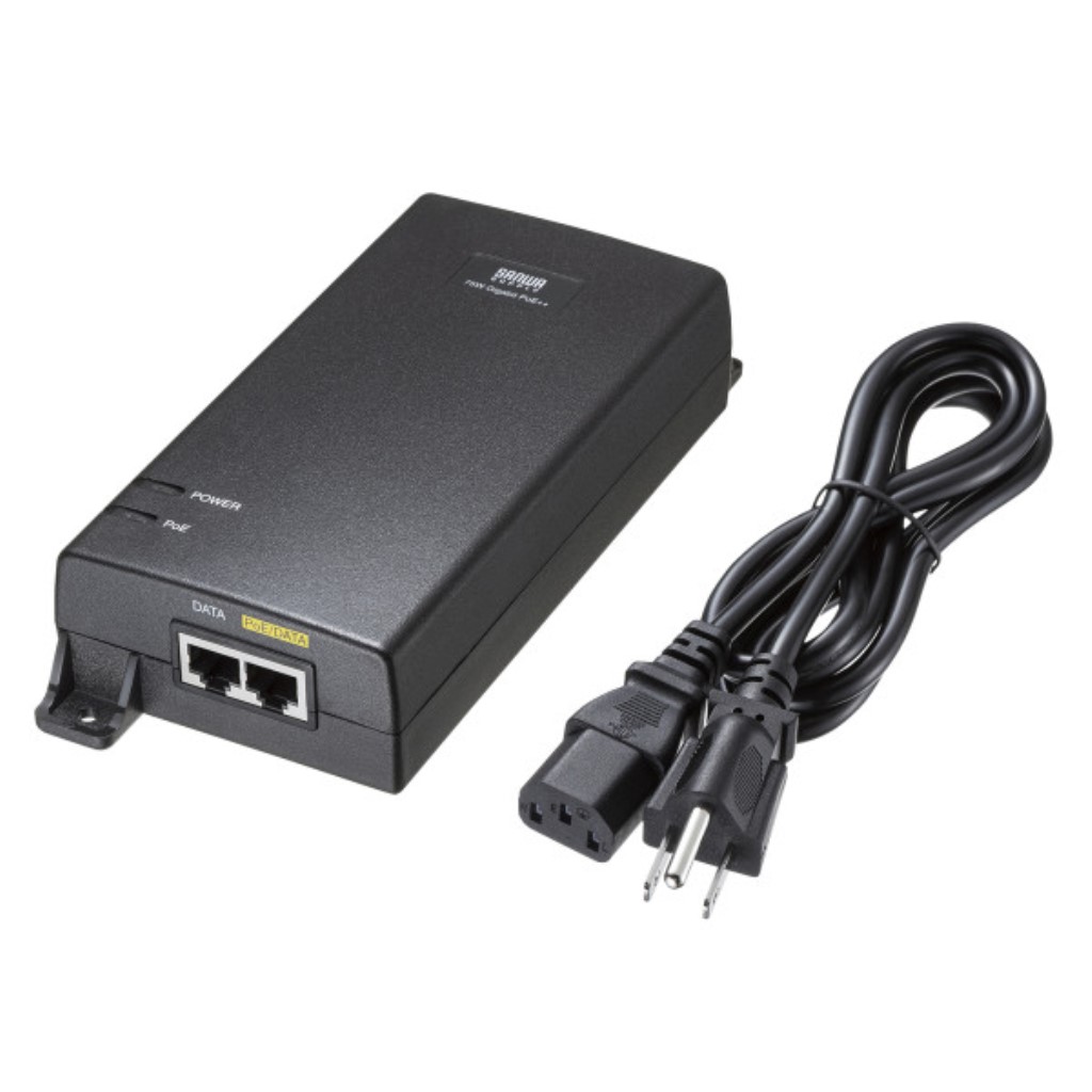 【新品/取寄品/代引不可】PoEインジェクター(電源内蔵・IEEE802.3bt(75W)対応) LAN-GIHINJ6
