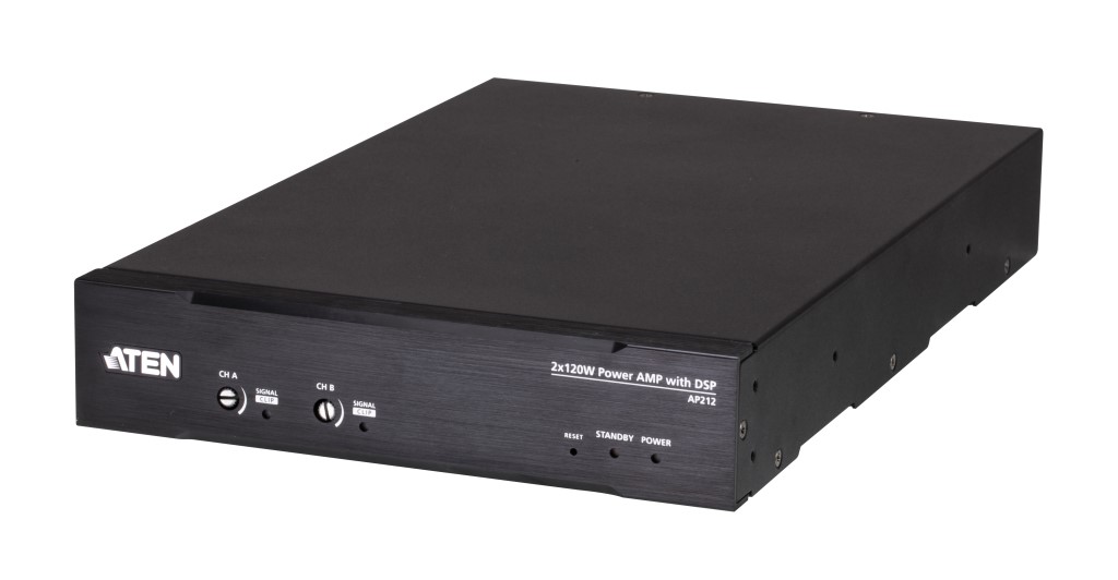 【新品/取寄品/代引不可】2x120W力強さアンプリファイアー with DSP AP212/ATEN