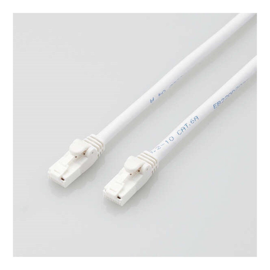 【新品/取寄品/代引不可】LANケーブル/CAT6A対応/EU RoHS指令準拠/爪折れ防止/簡易パッケージ仕様/40m/ヨリ線/ホワイト LD-GPAT/WH40/RS