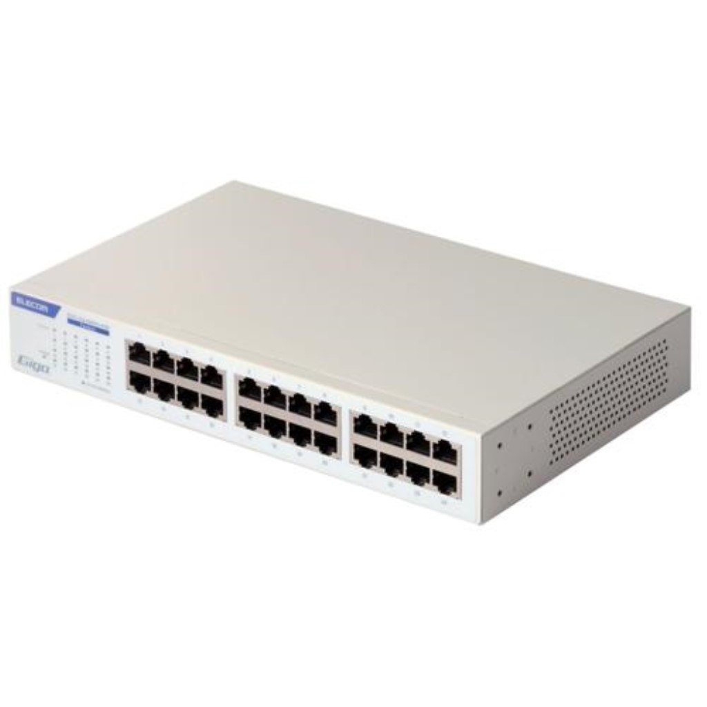 【新品/取寄品】Giga相応うスイッチングHub/24界面/金属元素筐体/ワット数内蔵模範例/白いこと EHC-G24MN2-HW