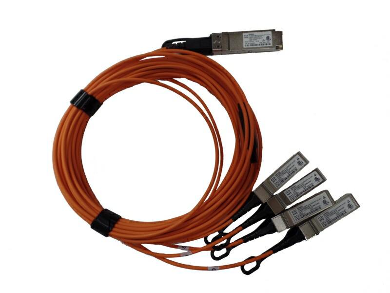 【新品/取寄品/代引不可】40GbE QSFP+ to 4x10GbE SFP+ 5m AOC ブレークアウトケーブル Q9S66A