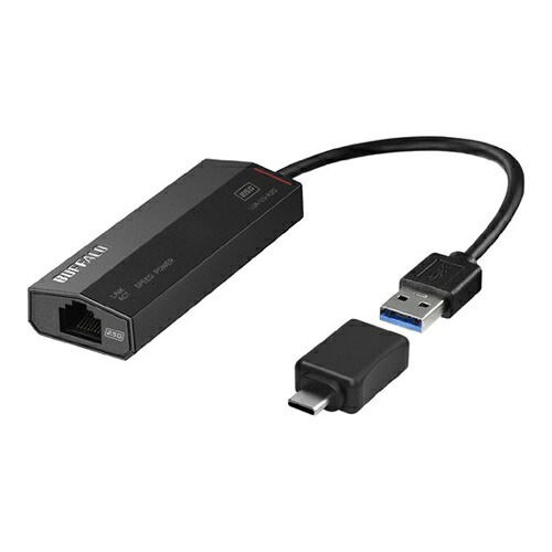 【新品/取寄品/代引不可】2.5GbE対応 USB LANアダプター TypeAtoC変換コネクタ付属 LUA-U3-A2G/C