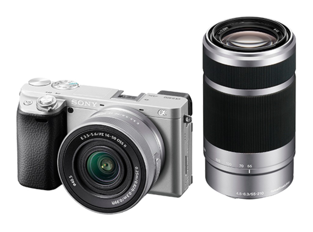 SONY α6400 ILCE-6400X ダブルズームレンズキット しろがね色 ソニー 小型・軽さ 銀鏡受け答え一眼写真機