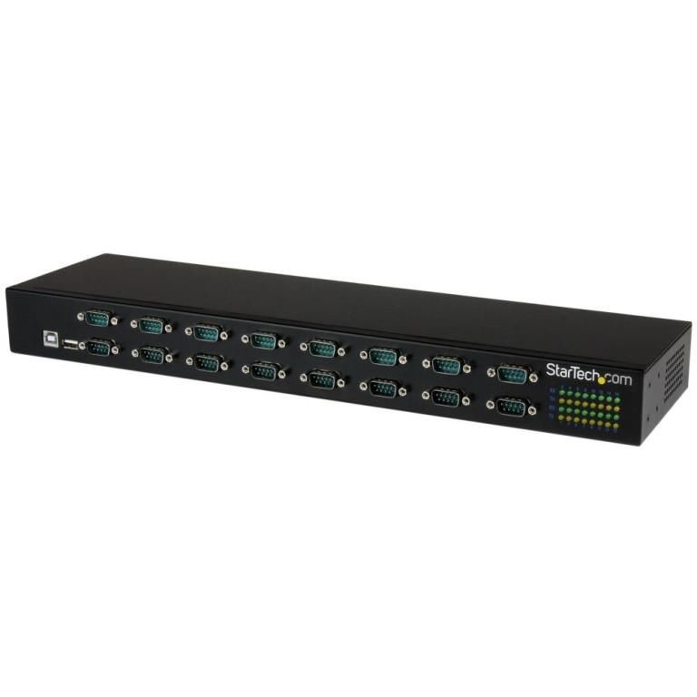 【新品/取寄品/代引不可】USB - 16ポート対応シリアルRS232C 変換ハブ USB接続16x シリアルD-Sub9ピン コンバータ デイジーチェーン機能 ラックマウント可能 ICUSB23216FD| Outlet Plaza
