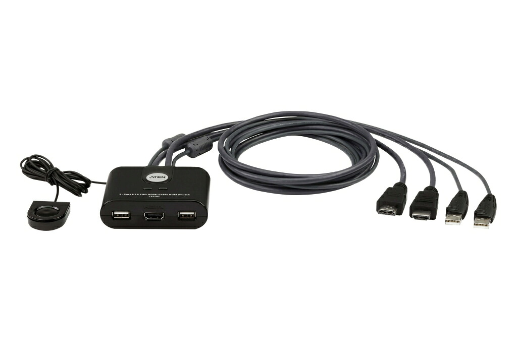 【新品/取寄品/代引不可】2ポートUSB HDMIケーブルKVMスイッチ(FHD対応) CS22HF/ATEN