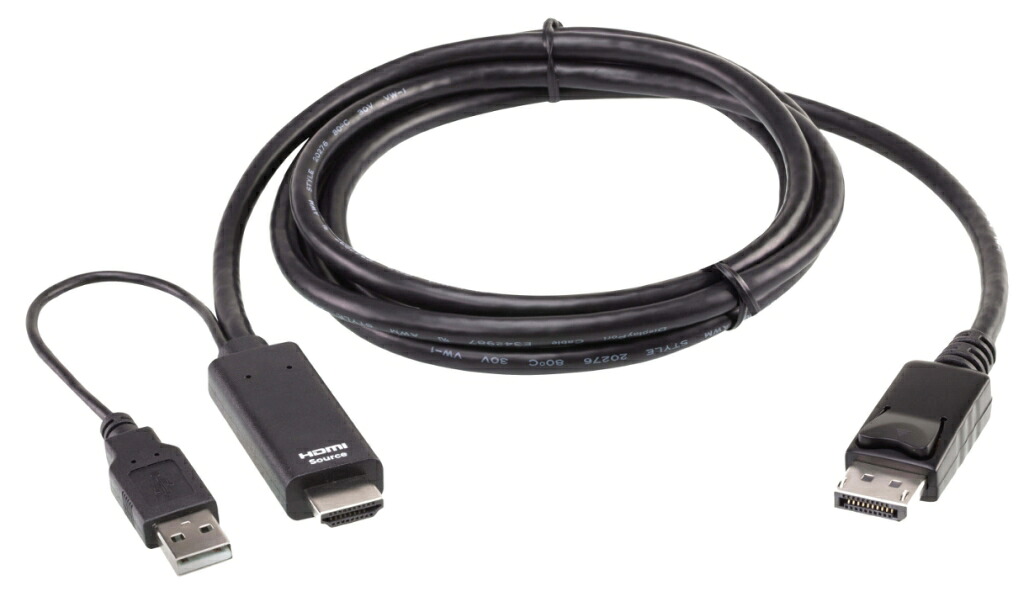 【新品/取寄品/代引不可】True 4K 1.8M HDMI to DisplayPort 有線テレビ 2L-7D02HDP/ATEN