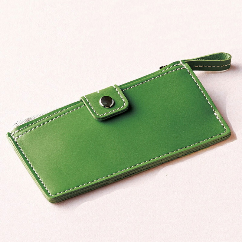 【新品/取寄品/代引不可】【特選商品5】レディースカードケース（グリーン）　OJ-0823　＜made in underground osaka.japan＞
