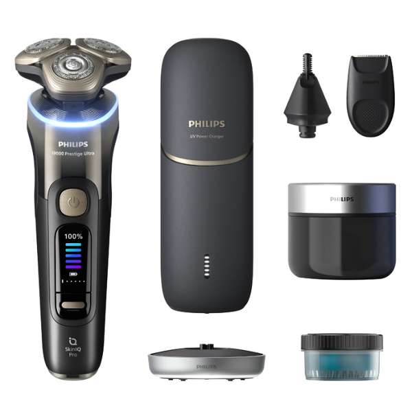 PHILIPS フィリップス 明かり電気カミソリ i9000 プレ高座 ウルトラ グラデーション黒いこと XP9405/49