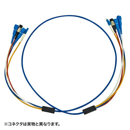 【新品/取寄品/代引不可】ロ乳ぶさ光衣料繊維有線テレビ SC×4‐SC×4 30m 青碧 HKB-SCSCRB1-30