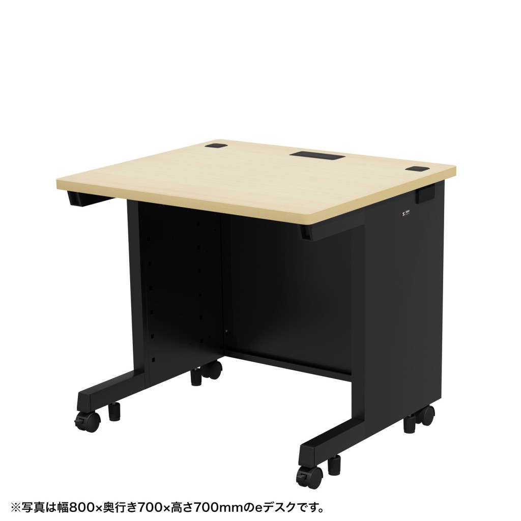 【新品/取寄品/代引不可】<別途送料>eデスク(ブラック+薄い木目)W800xD800xH720<受注生産品> ED-SK8080BKLM72| Outlet Plaza