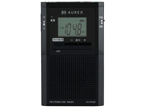 TOSHIBA LED点火装置付き添い人衣嚢ラジオ受信機 AX-PRU60-K 黒いこと 東芝