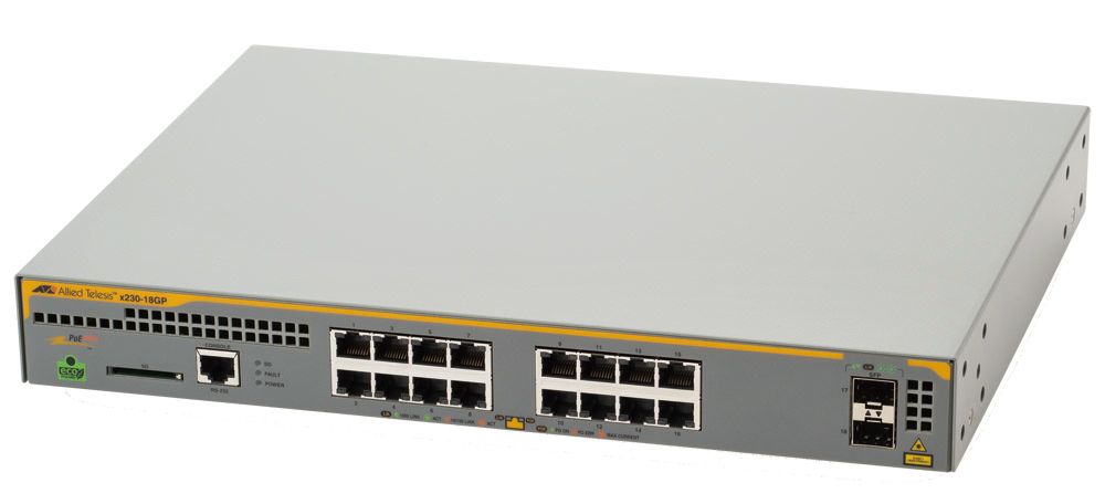 【新品/取寄品/代引不可】AT-x230-18GP-Z7 [10/100/1000BASE-Tx16(PoE-OUT)、SFP拡張スロットx2(持参判定基準保護すること7年付)] 1437RZ7