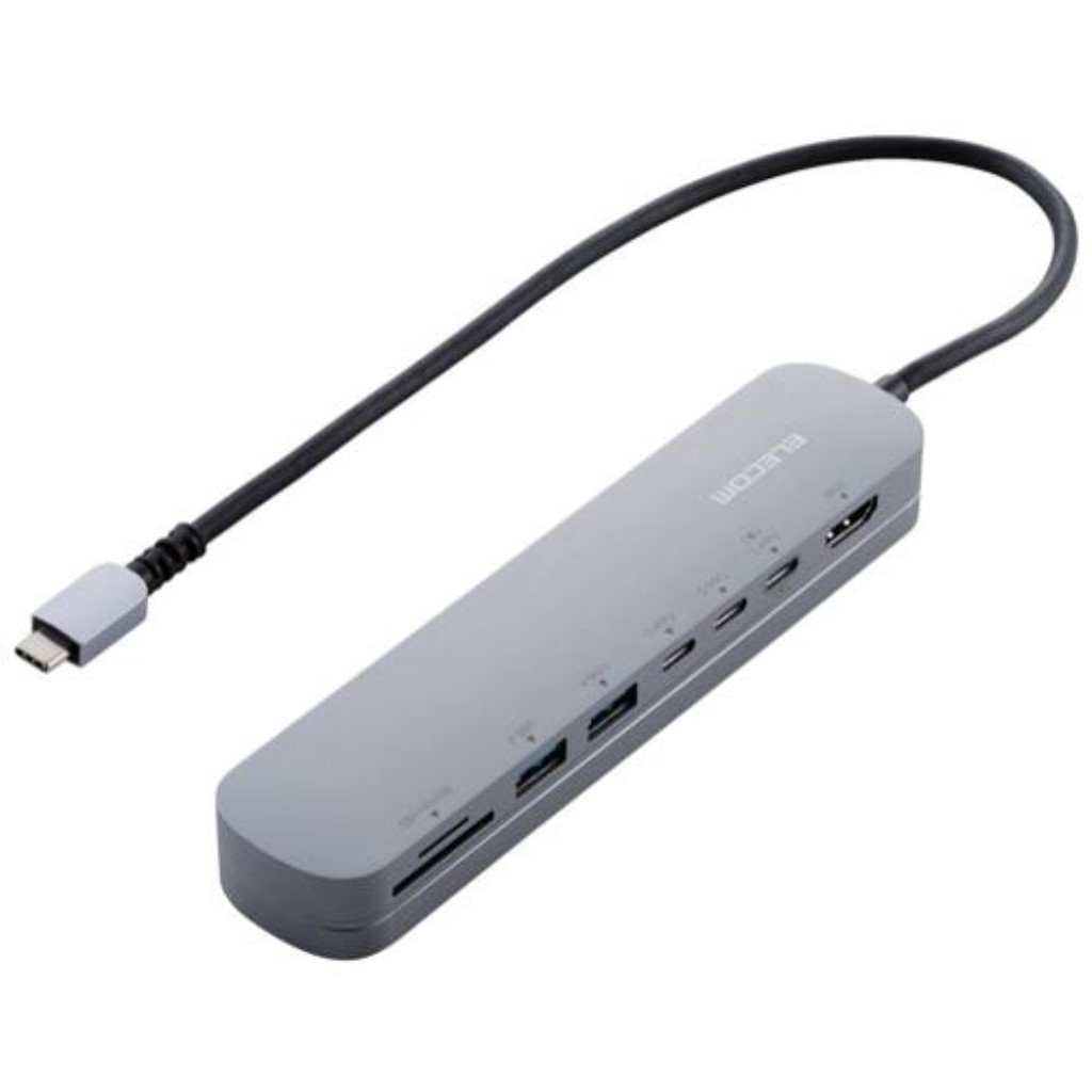 【新品/取寄品】Type-C ドッキングステーション/アルミボディ/固定用スタンド付き/USB-Ax2/HDMIx1/USB-Cx3/SD+microSDカードスロット/シルバー DST-C22SV