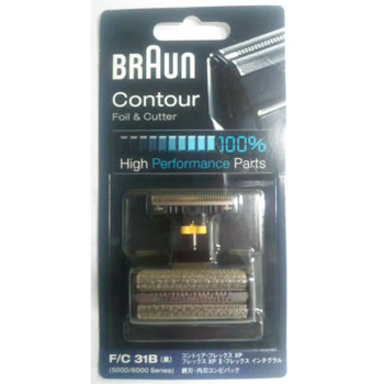 【新品/取寄品】ブラウン コントゥア・フレックス XP・フレックス XPII・フレックス インテグラル （5000/6000Series） 網刃・内刃コンビパック F/C31B 黒 （FC31B）