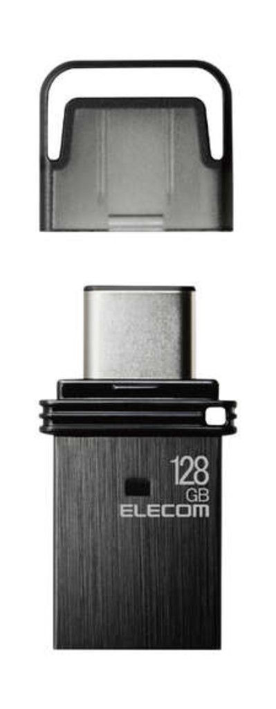 【新品/取寄品】USBメモリ/USB3.2(Gen1)/Type-C/キャップ式/128GB/ブラック MF-CAU32128GBK 12,181円