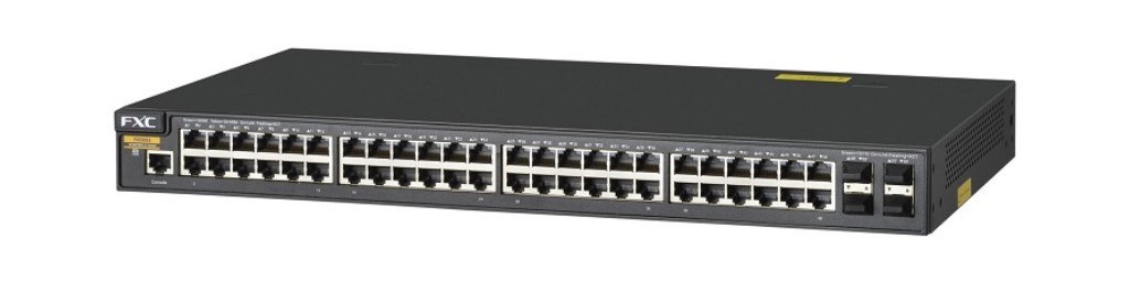 【新品/取寄品/代引不可】48ポート 10/100/1000Mbps および 4ポートSFP+ 管理機能付スイッチ + 同製品SB5バンドル FXC6552-ASB5 147,015円