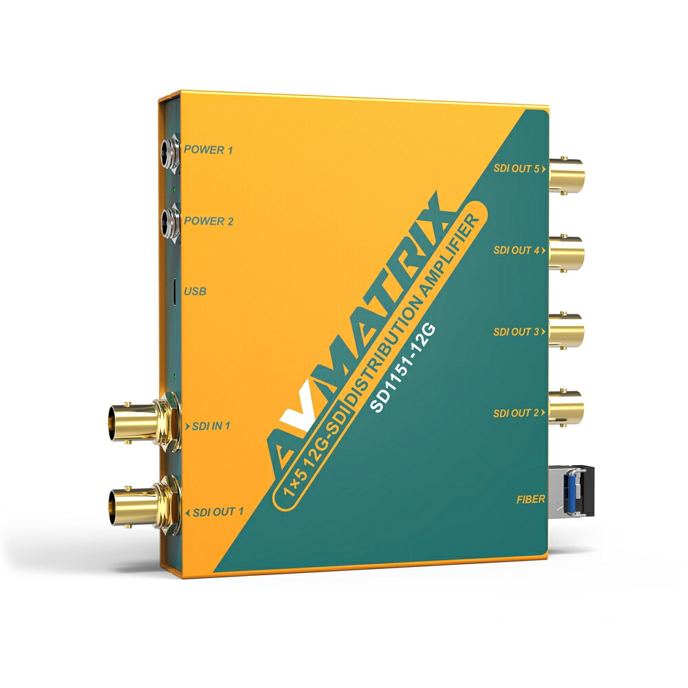 【新品/取寄品/代引不可】AVMATRIX リクロック積み上げる12G-SDI 5分かちあう器 SD1151-12G